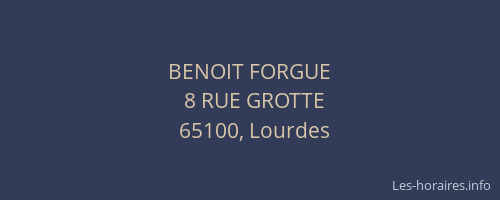 BENOIT FORGUE