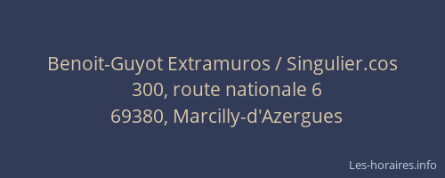 Benoit-Guyot Extramuros / Singulier.cos