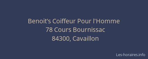 Benoit's Coiffeur Pour l'Homme