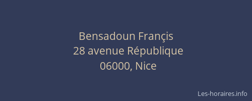 Bensadoun Françis