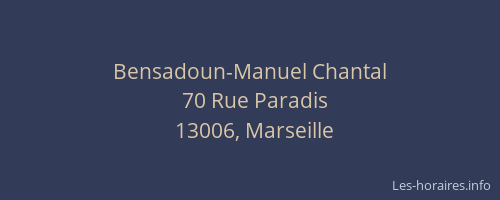 Bensadoun-Manuel Chantal