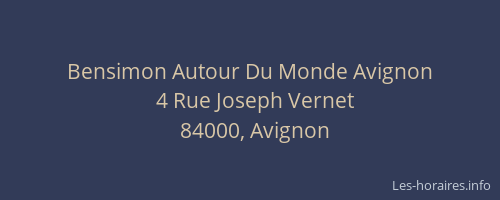 Bensimon Autour Du Monde Avignon