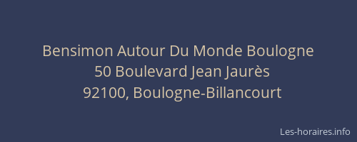 Bensimon Autour Du Monde Boulogne