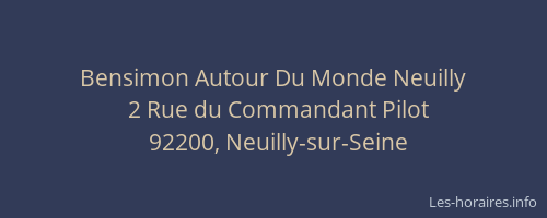 Bensimon Autour Du Monde Neuilly
