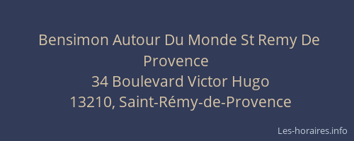 Bensimon Autour Du Monde St Remy De Provence