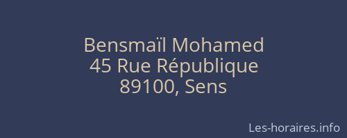 Bensmaïl Mohamed
