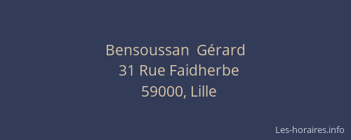 Bensoussan  Gérard