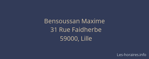 Bensoussan Maxime