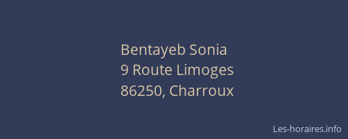 Bentayeb Sonia