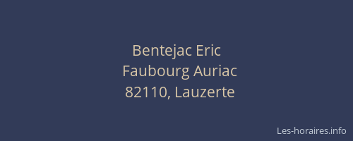 Bentejac Eric