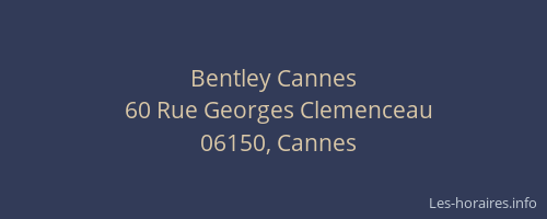 Bentley Cannes