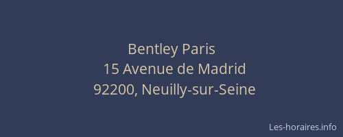 Bentley Paris