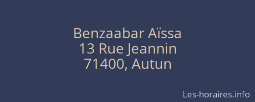 Benzaabar Aïssa