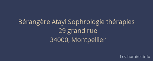 Bérangère Atayi Sophrologie thérapies
