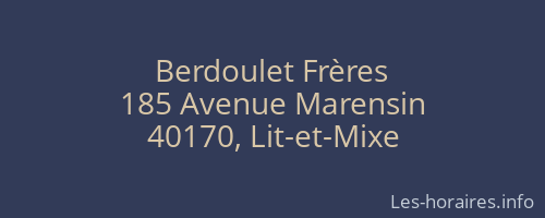 Berdoulet Frères