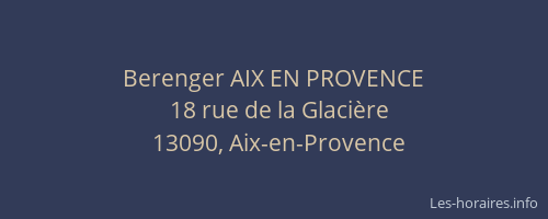 Berenger AIX EN PROVENCE