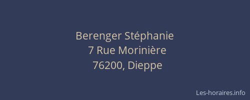 Berenger Stéphanie