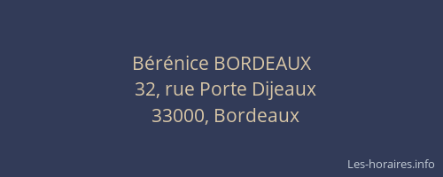 Bérénice BORDEAUX