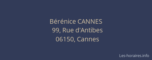 Bérénice CANNES