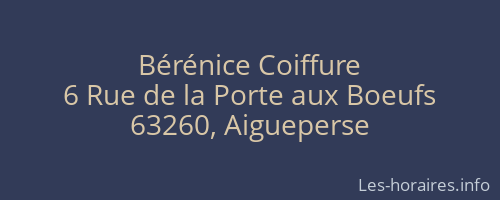 Bérénice Coiffure