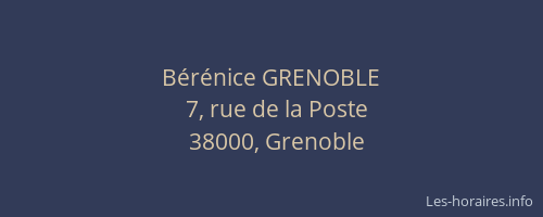 Bérénice GRENOBLE