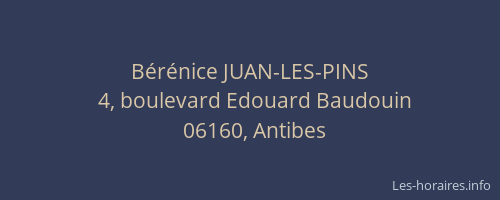 Bérénice JUAN-LES-PINS