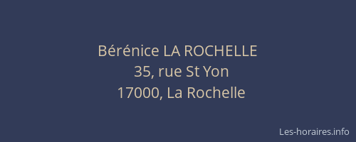 Bérénice LA ROCHELLE