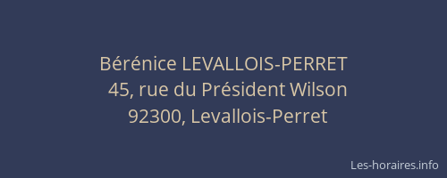 Bérénice LEVALLOIS-PERRET