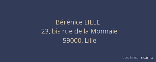 Bérénice LILLE