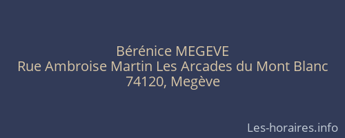 Bérénice MEGEVE