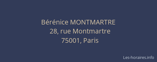 Bérénice MONTMARTRE