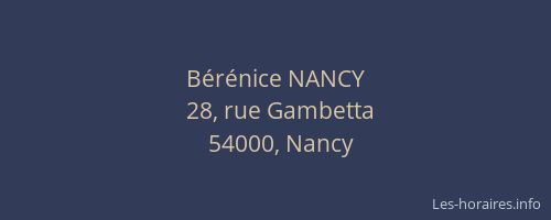 Bérénice NANCY