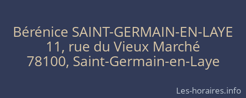 Bérénice SAINT-GERMAIN-EN-LAYE