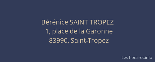 Bérénice SAINT TROPEZ