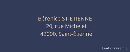 Bérénice ST-ETIENNE