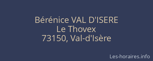 Bérénice VAL D'ISERE