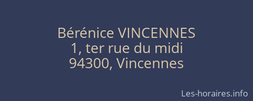 Bérénice VINCENNES