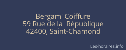 Bergam' Coiffure