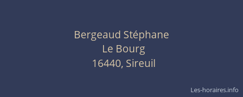 Bergeaud St&eacute;phane