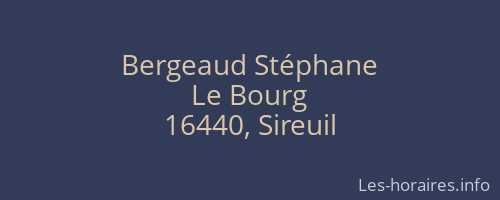 Bergeaud Stéphane