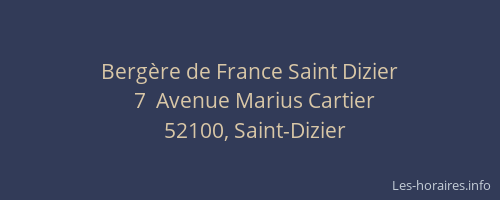 Bergère de France Saint Dizier