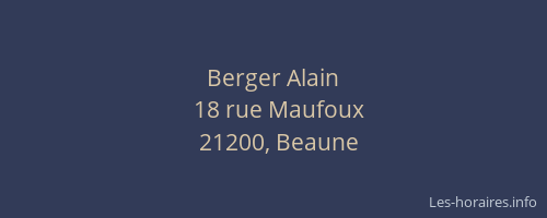 Berger Alain