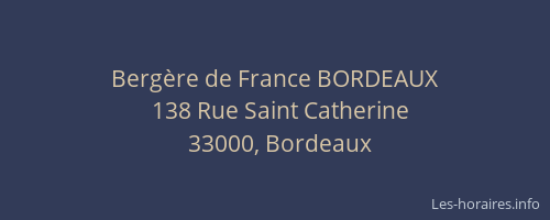 Bergère de France BORDEAUX