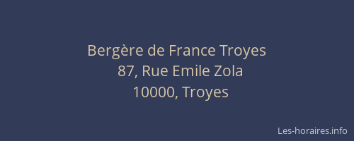 Bergère de France Troyes