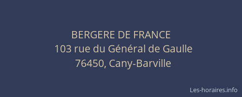 BERGERE DE FRANCE