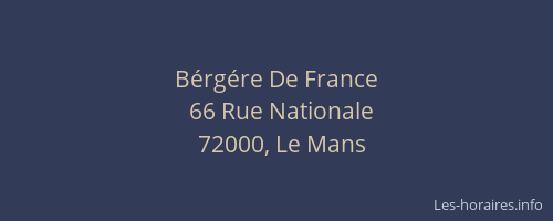Bérgére De France
