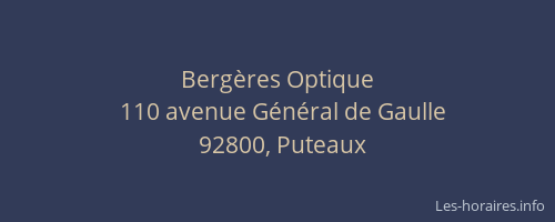 Bergères Optique
