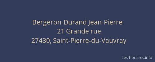 Bergeron-Durand Jean-Pierre