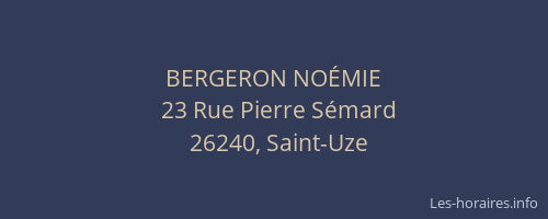 BERGERON NO&Eacute;MIE