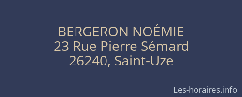 BERGERON NOÉMIE